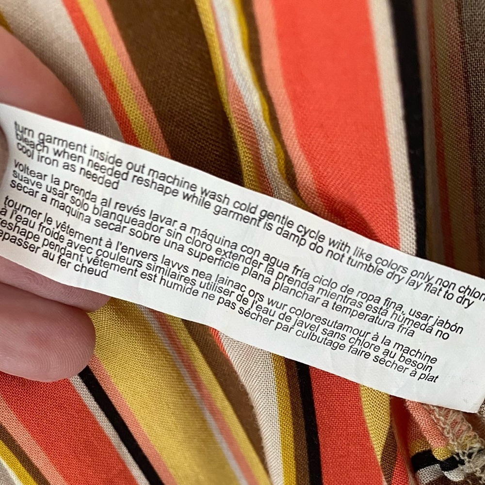 Eloquii 22 Orange and Yellow Faux Wrap Romper - Picture 16 of 16